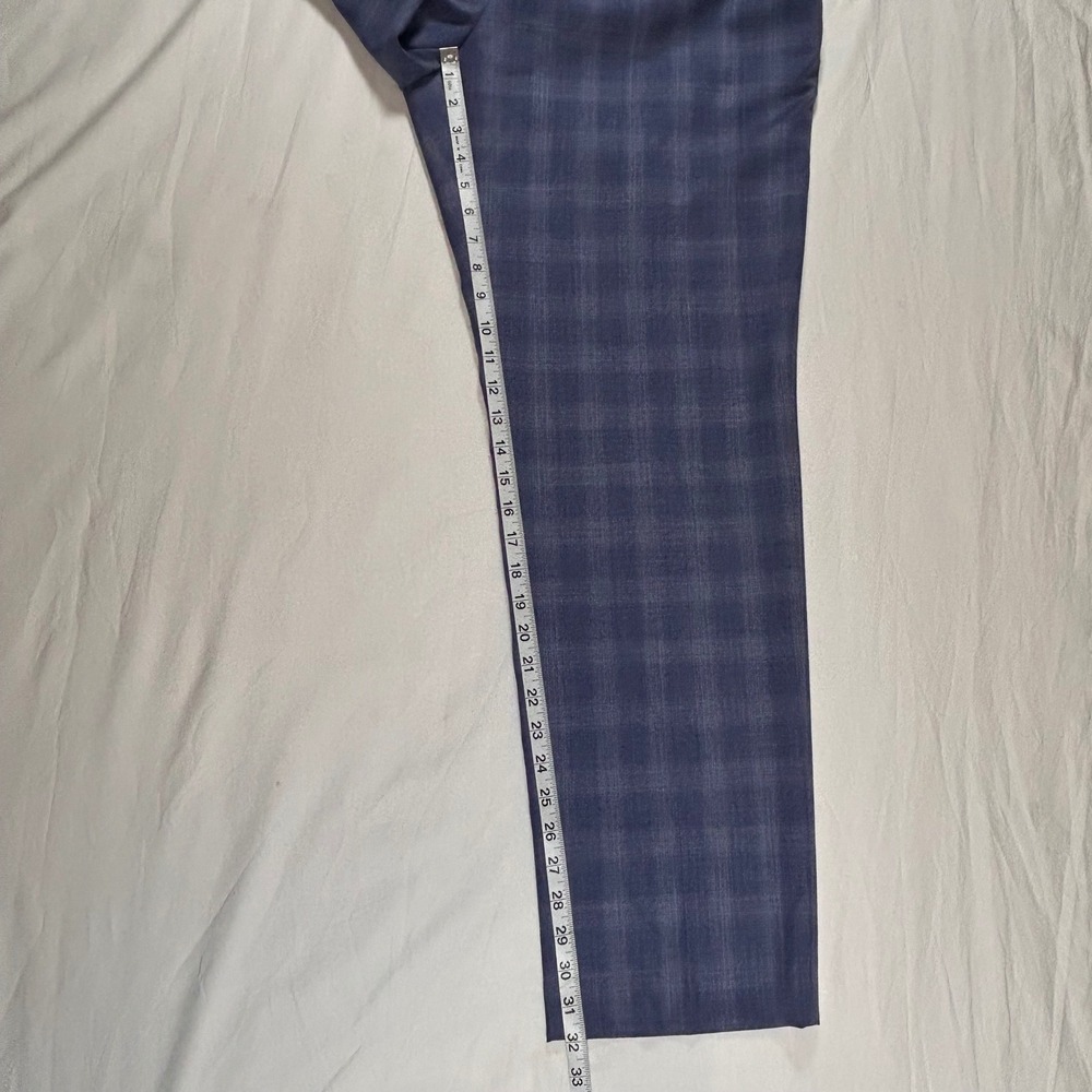 Lauren Ralph Lauren Mens Blue Plaid Edgewood UltraFlex Suit Pants 42W x‎ 32L NEW - Picture 4 of 9